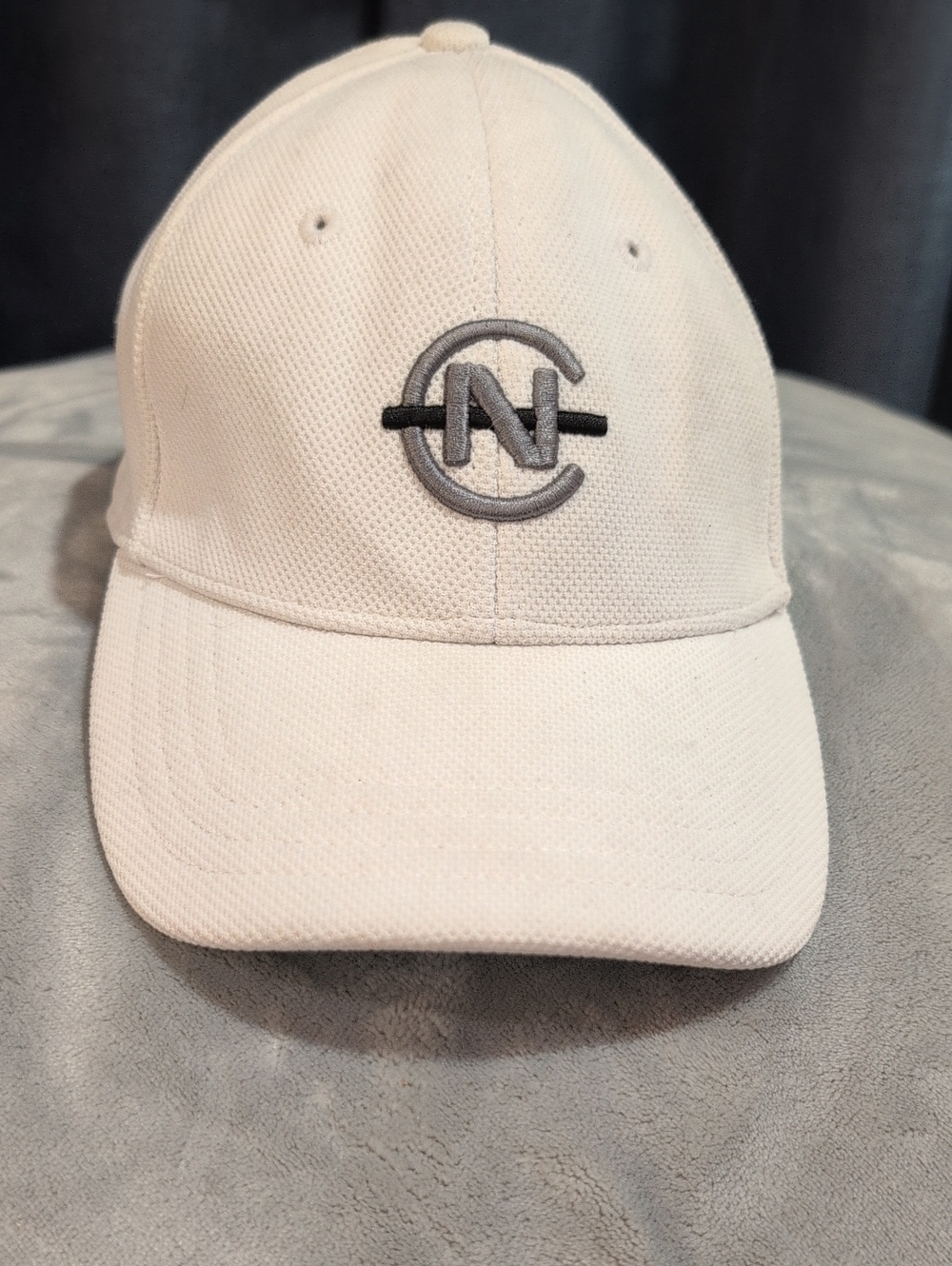 Nautica Cream Baseball Cap with Grey & Black Logo